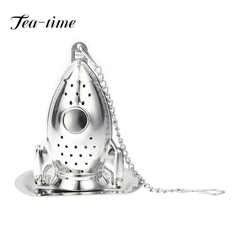 1 buc. Infuzoare de ceai în formă de rachetă Difuzor cu frunze libere Filtru de condimente din oțel inoxidabil Filtru de condimente creative Infuzor de ceai Ustensile de bucătărie