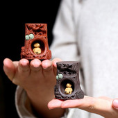 Violetinė molio arbata augintinė Kūrybinė voverė Linksmas lizdo medis Kunfu arbatos priedai Virtuvės arbatos indai, papuošalai