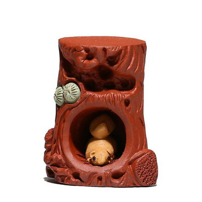 Violetinė molio arbata augintinė Kūrybinė voverė Linksmas lizdo medis Kunfu arbatos priedai Virtuvės arbatos indai, papuošalai