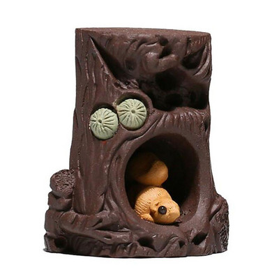 Violetinė molio arbata augintinė Kūrybinė voverė Linksmas lizdo medis Kunfu arbatos priedai Virtuvės arbatos indai, papuošalai