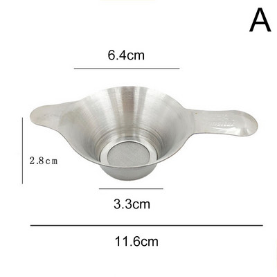 Фина мрежеста цедка за чай Филтър Сито Цедки за чай от неръждаема стомана Чайник с листа Филтър за подправки Кухненски аксесоари 2 размера