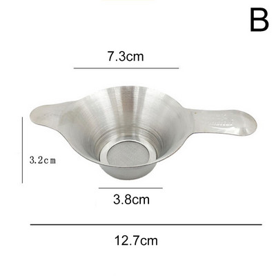 Фина мрежеста цедка за чай Филтър Сито Цедки за чай от неръждаема стомана Чайник с листа Филтър за подправки Кухненски аксесоари 2 размера