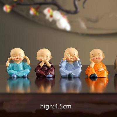 Boutique Τελετή τσαγιού Αξεσουάρ Χειροτεχνία Οικιακή δημιουργικότητα Yixing Ρητίνη Τσάι Διακόσμηση κατοικίδιων ζώων Μικρός μοναχός Μοντέλο στολίδι αγάλματος