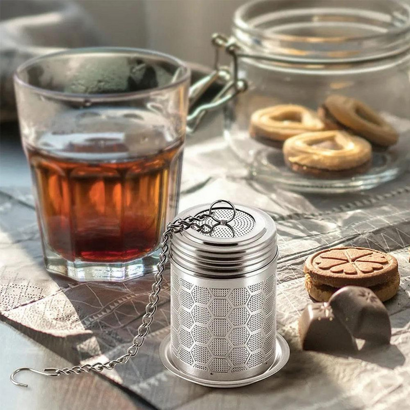 Nerūdijančio plieno filtras su dangteliu arbatos užpilu Nerūdijantis binauralinis kavos filtras arbatos plieno nuotėkio tinklelis arbatos tinklelis Ne W6J0