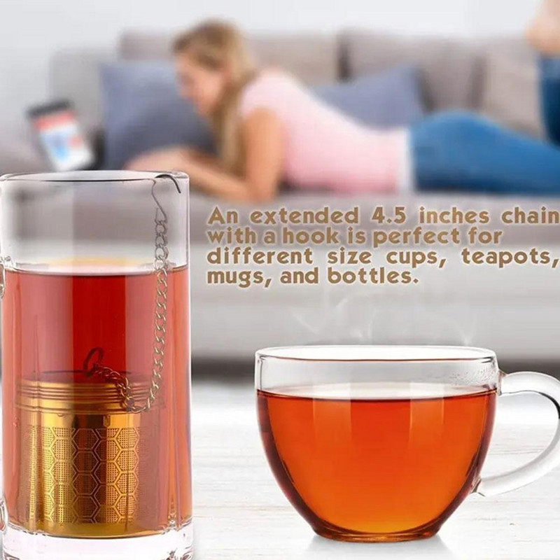 Nerūdijančio plieno filtras su dangteliu arbatos užpilu Nerūdijantis binauralinis kavos filtras arbatos plieno nuotėkio tinklelis arbatos tinklelis Ne W6J0