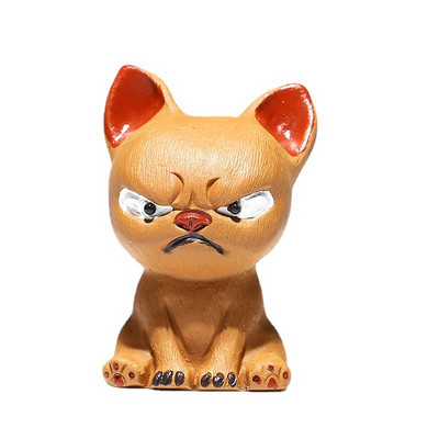 Ķīniešu modes preču purpursarkanā māla tēja mājdzīvnieku buldogu tēja figūriņu rotājumi ar rokām darināti amatniecības izstrādājumi tējas servīzes dekorēšanai