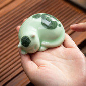 Kis kerámia macska kézzel készített tea kisállat dekorációs játék Kung Fu teáskészlet ceremónia teadísz figura Kitty tea kisállat