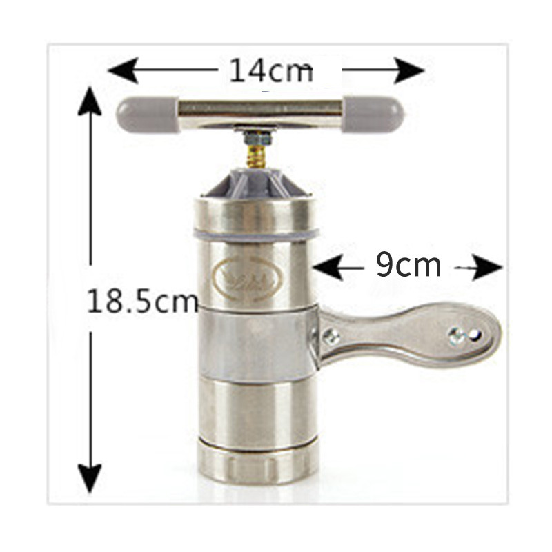 1 gab. Nerūsējošā tērauda mājsaimniecības maza manuāla nūdeļu gatavošanas mašīna virtuve ar roku izspiesta preses mašīna manuāla nūdeļu zupa