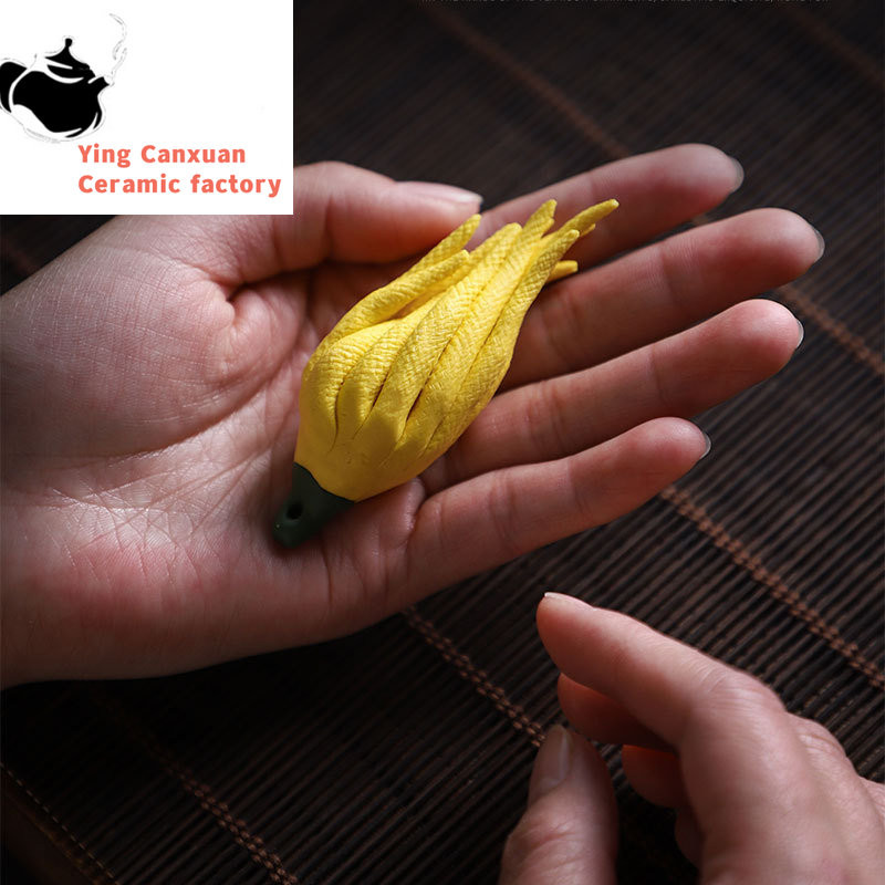 Chayote keramikas rotājumi Simulācija Chayote tējas rotājumi Mājas kung fu tējas ceremonijas piederumi Tējas mājdzīvnieku tējas piederumi