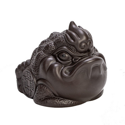 Lila Agyag Tea Kisállat Arany Varangy Tea Play Teaceremónia Díszek Teáskészlet Kiegészítők Otthoni dekorációk