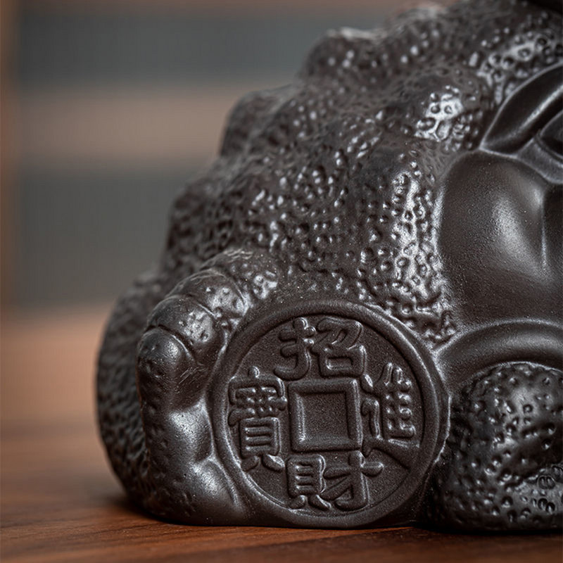 Lila Agyag Tea Kisállat Arany Varangy Tea Play Teaceremónia Díszek Teáskészlet Kiegészítők Otthoni dekorációk