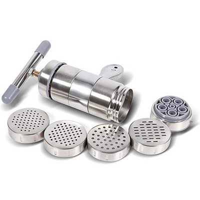 Nauja nerūdijančio plieno rankinė makaronų gaminimo mašina, ranka valdoma spagečių makaronų pjaustyklės spaudimo mašina rankinė makaronų mašina