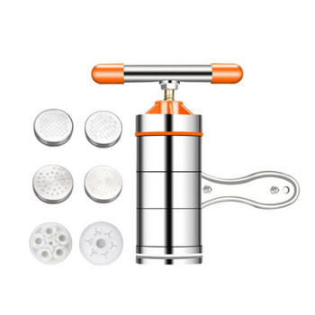 Ръчна машина за паста от неръждаема стомана Машина за ръчно притискане на юфка Машина за преса за спагети за тесто Домакинска машина за пресоване