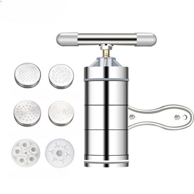 Ručni stroj za tjesteninu od nehrđajućeg čelika Ručni stroj za prešanje rezanaca Kalup za tijesto Stroj za prešanje špageta Kućni stroj za prešanje