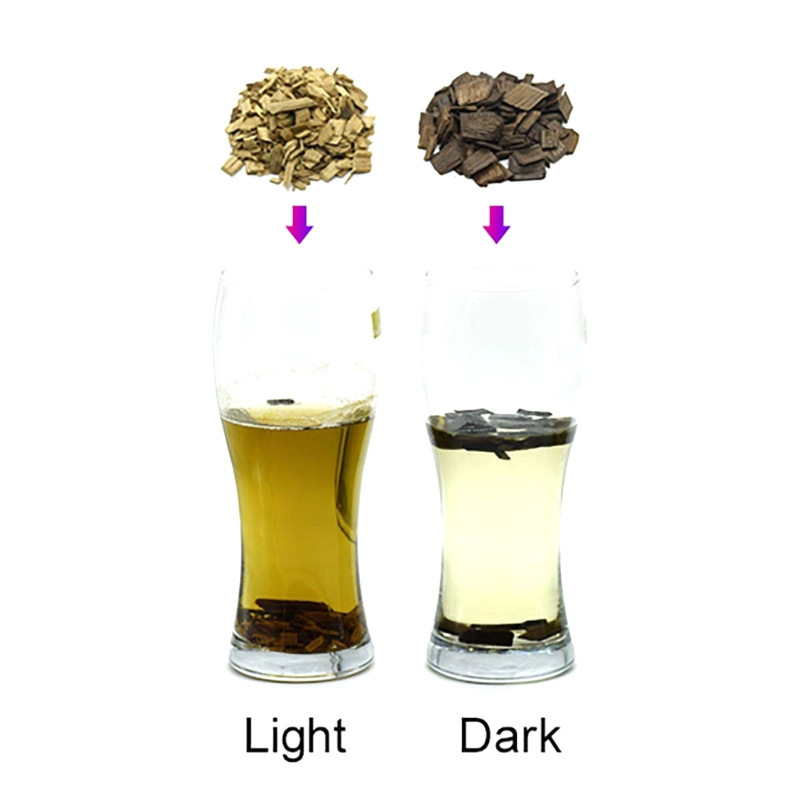 Vyno gamybos ingredientai Ąžuolo traškučiai 80g/100g Vidutinio skrudinimo viskio brendžio alaus reikmenys Namų vyno darykla Vyno gamybos žaliava