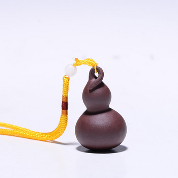 Традиционен Yixing Purple Clay Tea Pet Desktop Gourd Model Благоприятни орнаменти Ръчно изработена скулптура Чаена фигурка Art Decoration