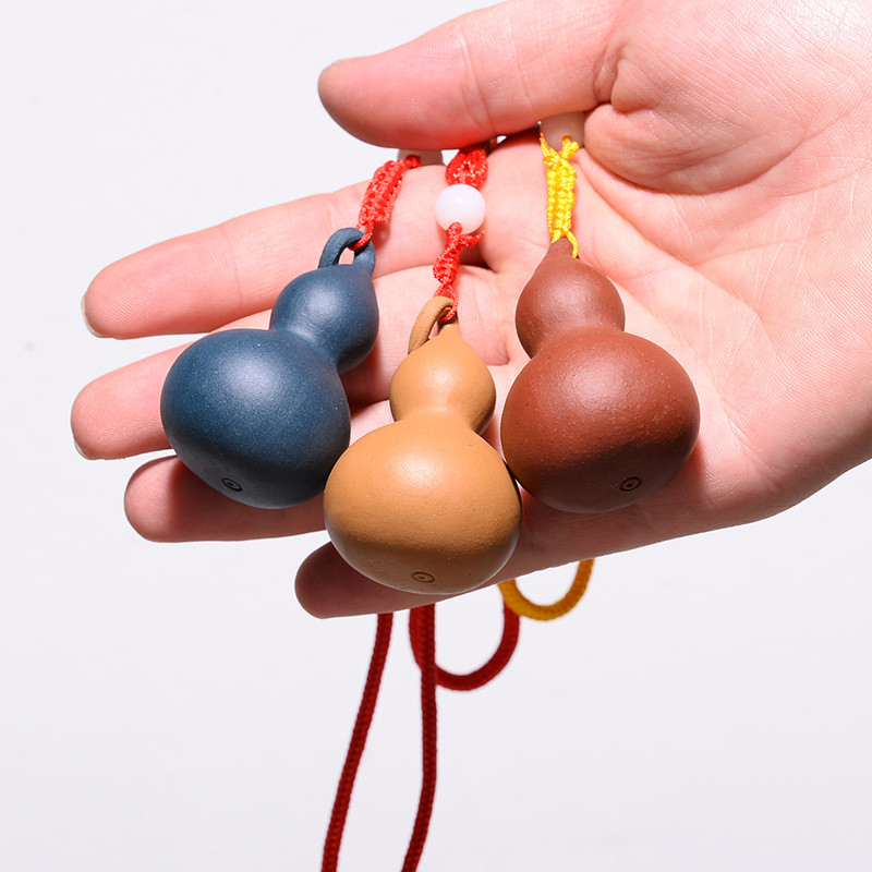 Tradicinė Yixing purpurinė molio arbata naminiams gyvūnėliams darbalaukio moliūgų modelis Palankus papuošalai Rankų darbo skulptūra Arbata figūrėlė Meno puošmena