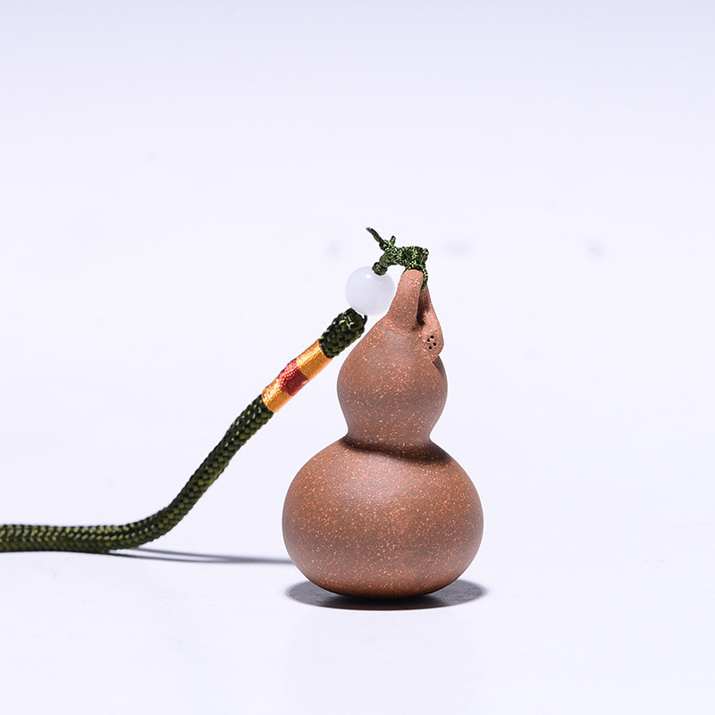 Tradicinė Yixing purpurinė molio arbata naminiams gyvūnėliams darbalaukio moliūgų modelis Palankus papuošalai Rankų darbo skulptūra Arbata figūrėlė Meno puošmena