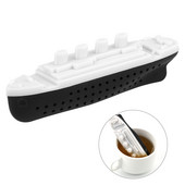 Creative Titanic Shape Ship Style arbatos sietelis Arbatos indas žolelių filtras difuzorius arbatos infuzorius Tušti silikoniniai arbatos maišeliai