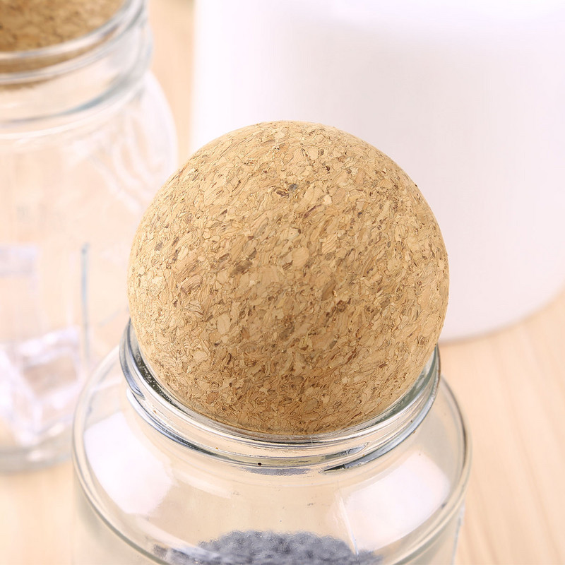 2p 50–61 mm vyno kamštienos rutuliukų kamštis aukščiausios kokybės natūralaus apvalaus medinio vyno grafino grafino butelio pakeitimo kamščiai Homebrew alaus įrankis