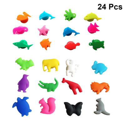 Glassmarkers Silicone Charms Marker Drink Recognizer Cup Ετικέτες Γυαλιά Μπουκάλι Κόκκινο Animal Label Identifiers