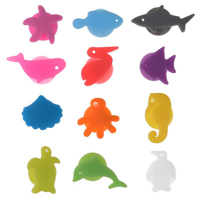 Üvegjelölők Szilikon bűbájok jelölők Italfelismerő pohár Címkék Poharak Palack Piros Állatcímke Azonosítók