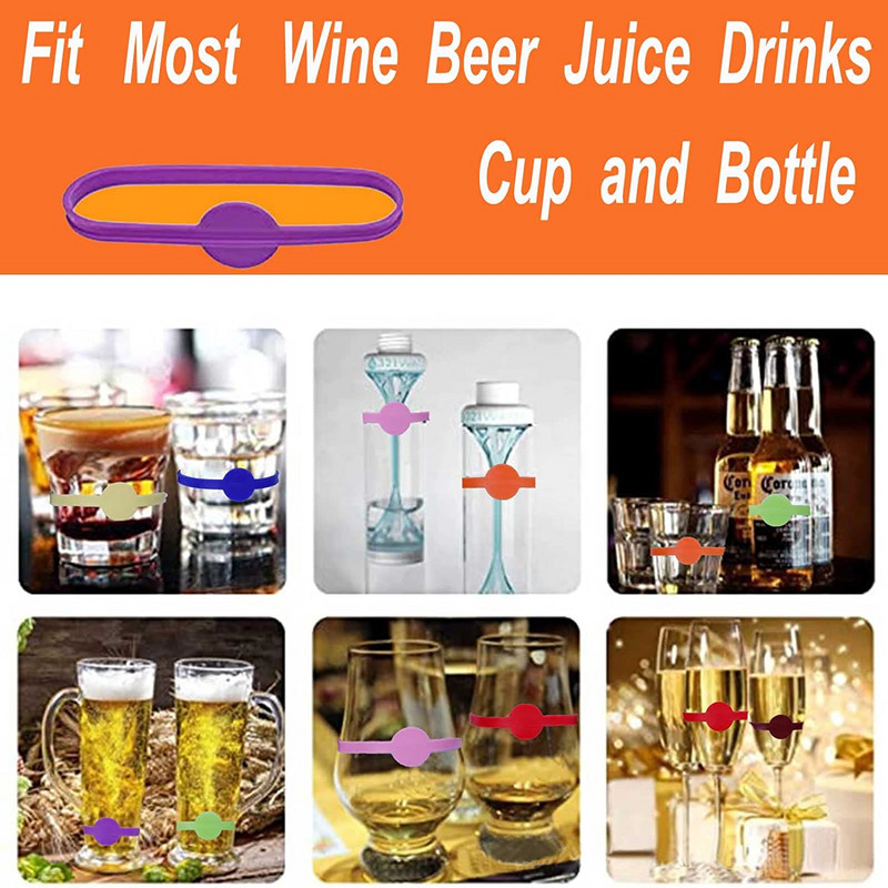 12 db szilikon italjelzők borospohár bűbájok üvegpohár üveg palack csík cimke jelölő címkék csészékhez koktélos üveg parti vendég