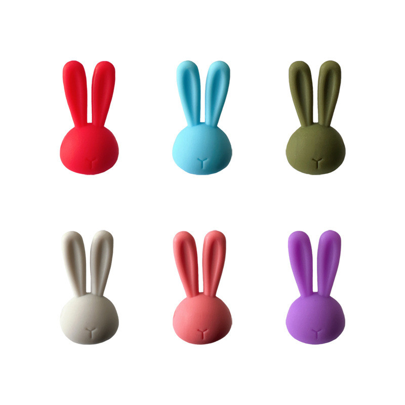 6/8 gab Vīna glāzes marķieris Creative 3D Trušu ausis Silikona dzēriena piekariņi vīna identifikators šampanieša kokteiļiem