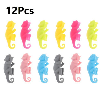 Borospohár jelölő Borbűvek Poharak Azonosító Jelölő Poharak Poharak Markerek Szilikon Üveg Virág alakú Poharak Címke