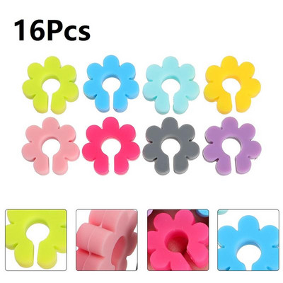 Borospohár jelölő Borbűvek Poharak Azonosító Jelölő Poharak Poharak Markerek Szilikon Üveg Virág alakú Poharak Címke