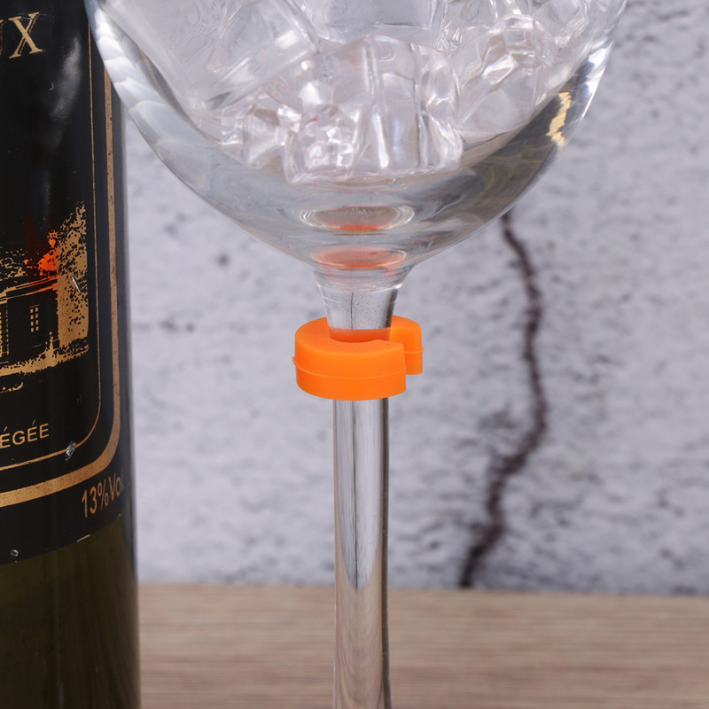 Borospohár jelölő Borbűvek Poharak Azonosító Jelölő Poharak Poharak Markerek Szilikon Üveg Virág alakú Poharak Címke