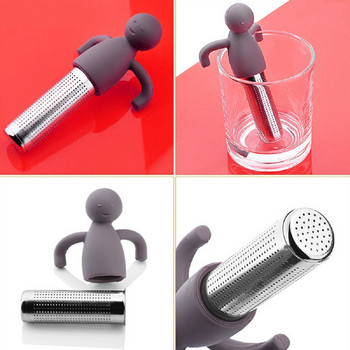 Little Man Shape Silicone Tea Strain with Tea Infuser Filter for Brewing Tea Bags Tea Cup Decoration Αξεσουάρ κουζίνας&