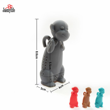 Cartoon Silicone Monkey Tea Infuser Φίλτρο τσαγιού Διαχύτη Επαναχρησιμοποιήσιμο Σουρωτήρι τσαγιού Spice Loose Tea Leaf Φύλλα τσαγιού βοτάνων