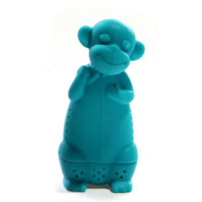 Karikatūra Silikona pērtiķa tējas iesmidzinātājs Tējas filtra difuzors Atkārtoti lietojams tējas sietiņš Garšvielu vaļēju tējas lapu augu rīks Tējkanna tējas maisiņi