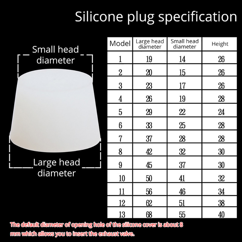 8 mm namų alaus alaus vyno silikoniniai guminiai kamščiai Silikoninis kištukas su anga oro užrakto vožtuvui, burbuliatoriaus kamštis oro užrakto burbulas