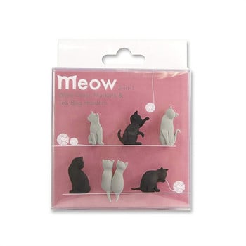 Kitten Wine Glass Markers Meow Wine Glass Markers Kitten Wine Glass Identifier Tea Bag Hanging