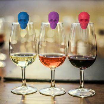 6 τμχ Μαρκαδόρος σιλικόνης κόκκινου κρασιού για ποτήρι δημιουργικοί μαρκαδόροι ποτού Γούρι Ετικέτες αναγνώρισης ποτηριού για ποτήρι Ετικέτες για πάρτι