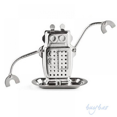 1 τεμ. Ρομπότ από ανοξείδωτο χάλυβα, ρομπότ, σε σχήμα πιθήκου, με χύμα φύλλων, φίλτρο τσαγιού, φίλτρο βοτάνων, διαχύτης μπαχαρικών σε όλο τον κόσμο Κατάστημα