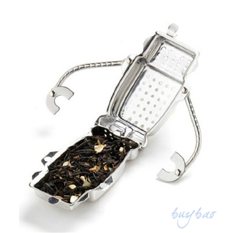 1 τεμ. Ρομπότ από ανοξείδωτο χάλυβα, ρομπότ, σε σχήμα πιθήκου, με χύμα φύλλων, φίλτρο τσαγιού, φίλτρο βοτάνων, διαχύτης μπαχαρικών σε όλο τον κόσμο Κατάστημα