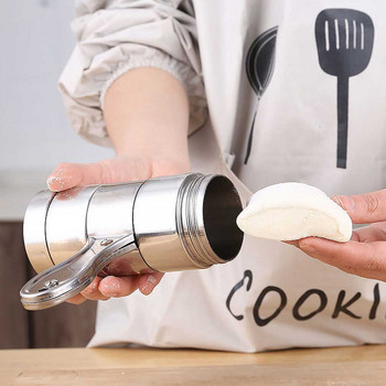 Χειροκίνητη Noodle Maker Φορητή μηχανή Τύπου Ζυμαρικών για Σπαγγέτι με 5 Καλούπια Εργαλεία οικιακής χρήσης από ανοξείδωτο χάλυβα DIY Crafting Noodle