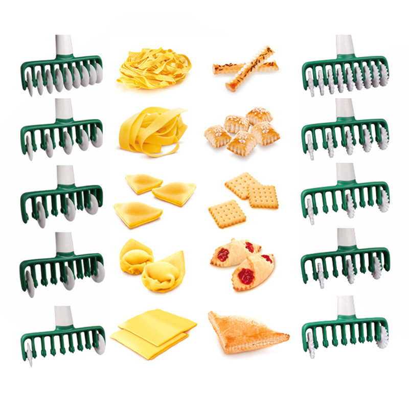 Резачка за юфка Многофункционален кухненски инструмент Ролкови докери Резачка за тесто Пластмасов нож за юфка Кухня за макаронени изделия за бързо приготвяне на юфка