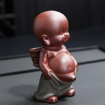 Purple Clay Peeing Boy Tea Pet Ceramic Little Monk Handcrafts Office Desktop Στολίδια Φίλτρο τσαγιού Εργαλείο σουρωτήρι Διακόσμηση σπιτιού