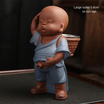 Purple Clay Peeing Boy Tea Pet Ceramic Little Monk Handcrafts Office Desktop Στολίδια Φίλτρο τσαγιού Εργαλείο σουρωτήρι Διακόσμηση σπιτιού