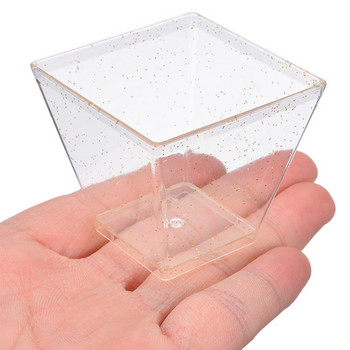 Urijk Plastic Dessert Tumbler Bowl Coupe ποτήρια Ποτήρια πουτίγκας μιας χρήσης Μπολ ορεκτικών Μικρό μπολ Clear Pudding Cup