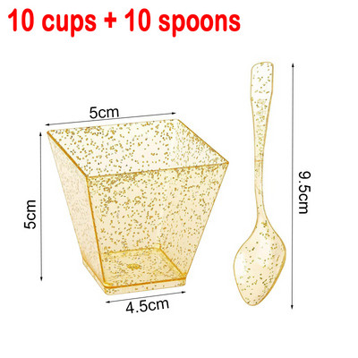 Urijk plastikinis desertinis puodelis kupė stiklinės vienkartiniai pudingo puodeliai užkandžių dubenys smulkūs dubenys skaidraus pudingo puodeliai