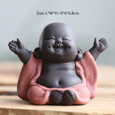 Tea Favor Boldog Maitreya Buddha Tea Háziállat Teaház díszek Kerámia Lakberendezés Pozsgás növények Dekoráció 4 Stílus a választáshoz