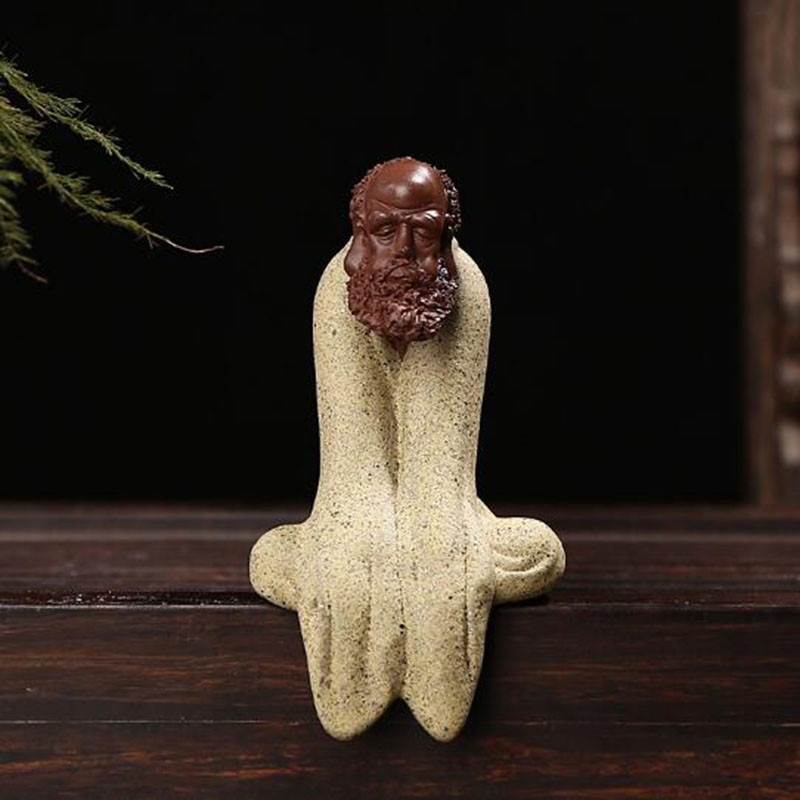 Dharmas tēja mājdzīvnieku keramikas izstrādājumi Izsmalcināta Budas statuja Čana tēja Pet figūriņa Dzīvojamās istabas Biroja rotājumi Mājas dekors