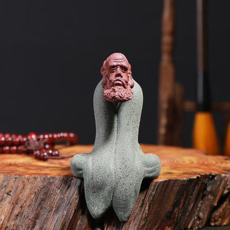 Dharmas tēja mājdzīvnieku keramikas izstrādājumi Izsmalcināta Budas statuja Čana tēja Pet figūriņa Dzīvojamās istabas Biroja rotājumi Mājas dekors