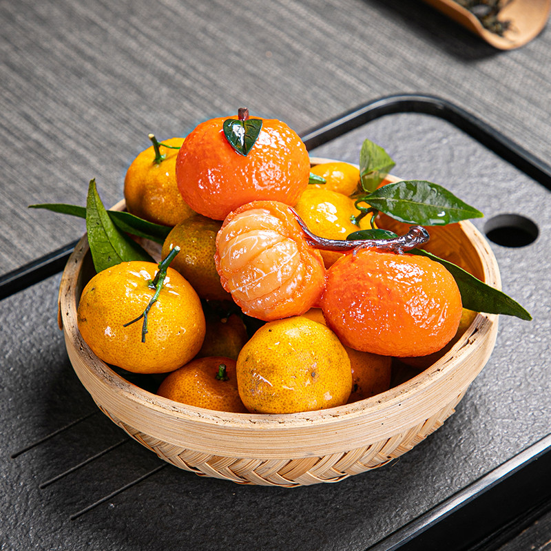 Kínai gyanta színváltó tea Pet Lucky Orange Model Tea Figura Díszek Otthoni teáskészlet Dekoráció Kiegészítők Kézműves