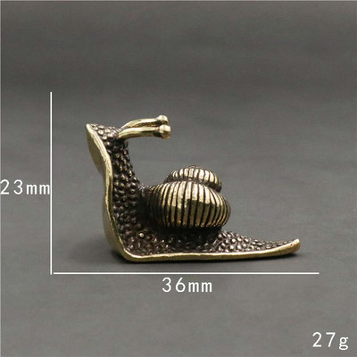 Arbatos naminių gyvūnėlių sraigių papuošalai, retro kieto vario mini sraigių papuošalai, antikvariniai žalvariniai gyvūnai, miniatiūriniai figūrėlės, amatų darbalaukio dekoras ZC576